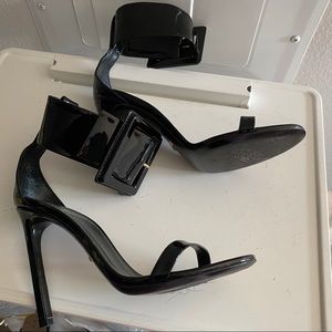 Gucci Victoire Buckle Oversized Ankle Sandals